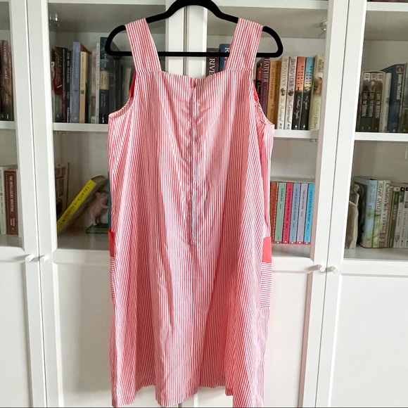 VTG Red and White Candy Stripe Muumuu House Dress - Picture 2 of 15